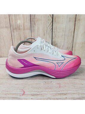 Mizuno Wave Rebellion Flash Running Shoes Womens Size 10 Pink Athletic Sneakers